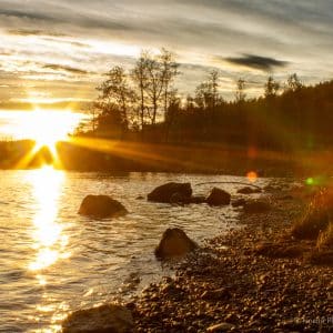 Idyllisk solnedgang - Digital